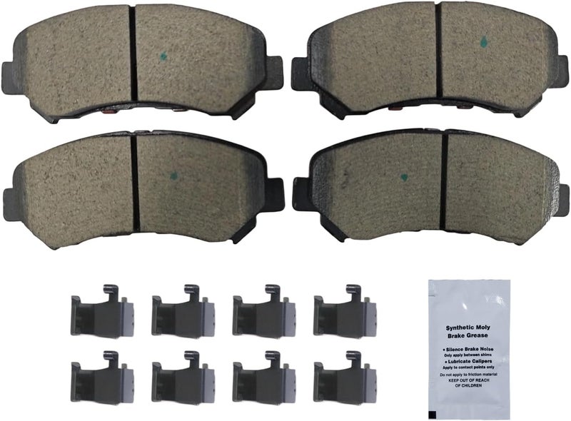 HUSCH D1565 Front Ceramic Brake Pads Kit Fit For Chevrolet Express 3500 2018-2020, For Silverado 2500 HD 2018-2019, For Silverado 3500 HD 2019, For GMC Savana 3500 2018-2020, For Sierra 3500 HD 2019 - Image 2